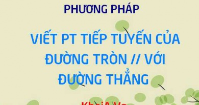 Viết phương trình tiếp tuyến của đường tròn song song với đường thẳng - Hình học 10